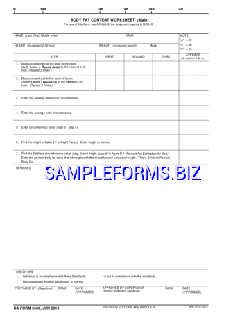 Da Form 5500 pdf free
